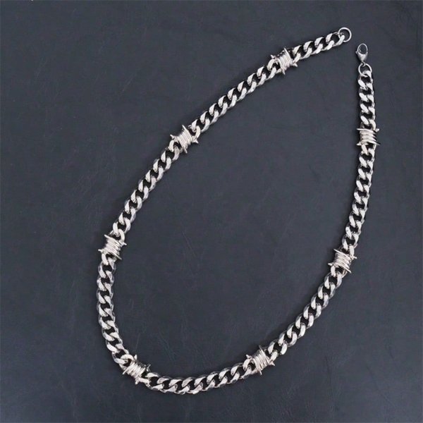 Cadena De Zarzas Hip Hop Hip Hop Collar Punk Collar Anudado 60Cm Varios Colores-image