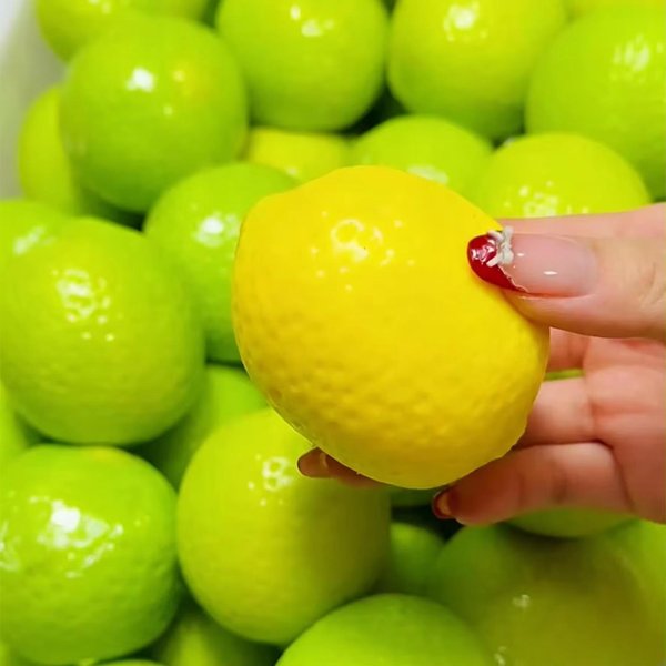 RęCznie Robiona ChrupiąCa Cytrynowa PiłEczka Antystresowa ZmieniająCa Kolor Mango Gniotek Asmr Zabawka Sensoryczna-image