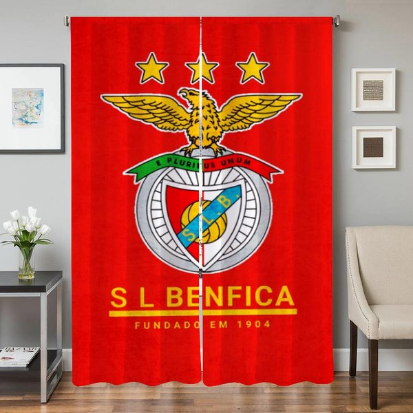 Cortinas De Ventana Para Cocina Para Sala De Estar 2 Piezas Cortinas Opacas Cortina De Puerta SL B-Benfica Fc ParticióN DecoracióN De Dormitorio W107Xh274Cmx2Pcs-Cl-image