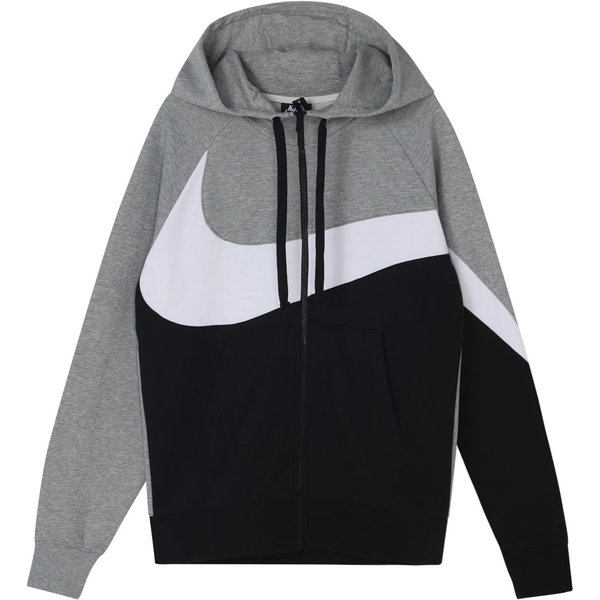 Bluza Z Kapturem Nike Nsw Z DużYm Logo Dzianinowa Rozpinana Bluza MęSka Odzież Wierzchnia Szara BiałA AR3085-063 XL Gray-image