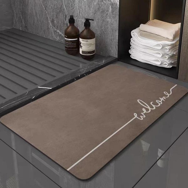 Alfombrilla De Diatomeas Simple Para Inodoro, Absorbente, Antideslizante, De Secado RáPido 60 * 90Cm (Diatom Mud)-image