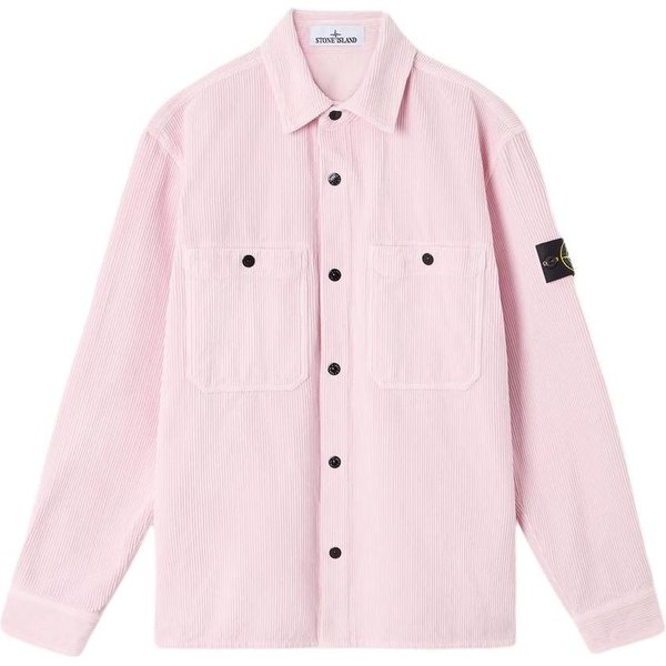 Camisa De Manga Larga De Color Liso Con Logo Stone Island Para Hombre K2S151200012S0212-V0080 L-image