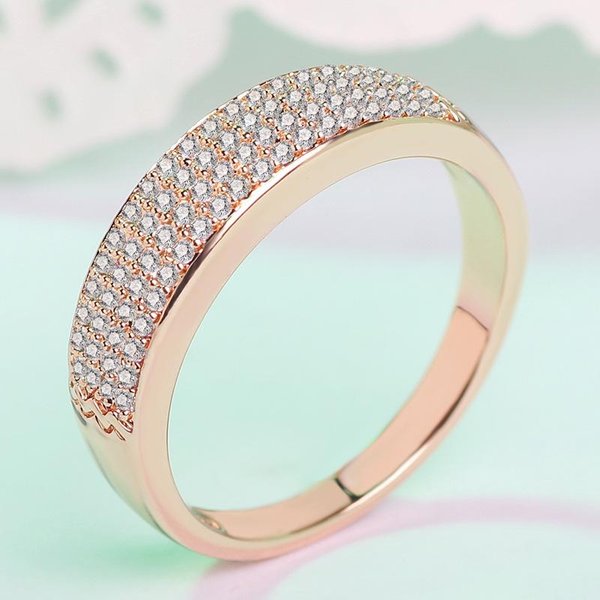 Anillos Europeos Y Americanos Con Anillos De Diamante Chapados En Oro Para Anillos De Boda De Mujer No. 10 Beige-image