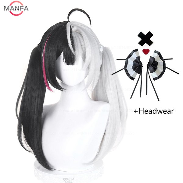 Peruka Cosplay Lacrimosa Odporna Na CiepłO Syntetyczna Peruka Anime + Czepek Pod Perukę White-image