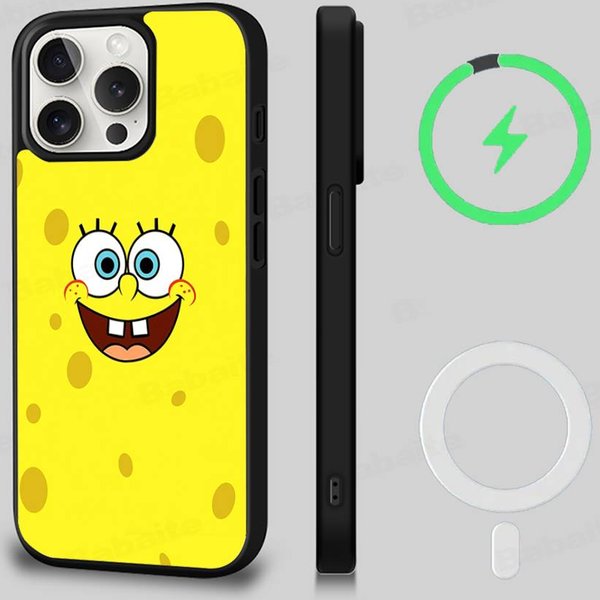 Urocze Lalki Spongebob Etui Na Telefon Dla Iphone 17 Air 16 15 14 13 12 11 Pro Max Plus Dla Magsafe ŁAdowanie Bezprzewodowe Pokrowiec Iphone 17Pro Max-image