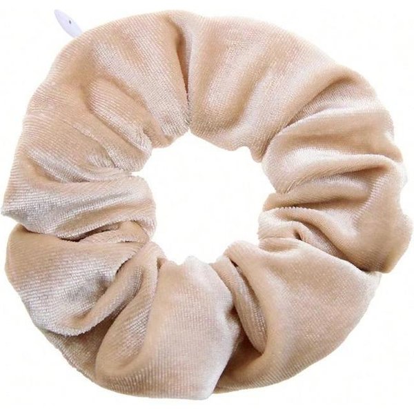 Kieszonkowe Gumki Do WłOsóW Z Ukrytym Zamkiem, Scrunchie Na Kucyk, Welurowe Gumki Do WłOsóW Z Kieszonką Na Zamek 1Pc Beige&One-Size Multikolor-image