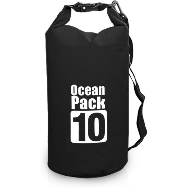 10L / 15L / 20L / 30L Outdoor Wodoodporny Suchy Plecak Torba Na Wodę PłYwająCy Worek Roll Top Sack Do PłYwania Kajakiem 10L Czarny-image