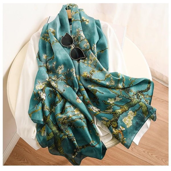 Hangzhou 100% Naturalny Szal Jedwabny Kobiety Bandana DłUgie Szaliki Owinąć Chustka Luksusowa Wysoka Jakość HidżAb Echarpe Pashmina Real Silk 65X180Cm-image