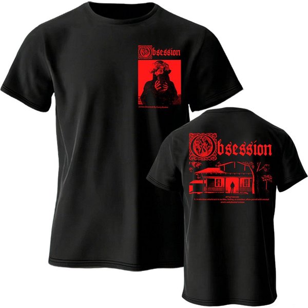 Filmowa Obsesja Kocham Cię Koszulka Letnia BawełNiana Casualowa MęSka/Damska Koszulki KróTki RęKaw Modna Unisex Streetwear Graficzna Merch XXL Black-image