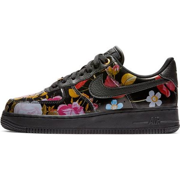 Nike Air Force 1 Low Negro Floral (De Las Mujeres) 38 Black-image