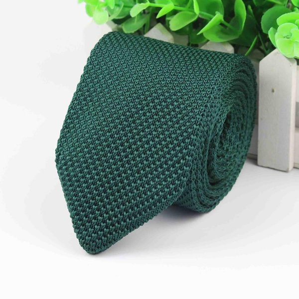 Nowy Styl Moda MęSki Jednokolorowy Krawat Dzianinowy Krawaty Krawat Normalny WąSki Klasyczny Tkany Cravate WąSkie Krawaty Gray-image