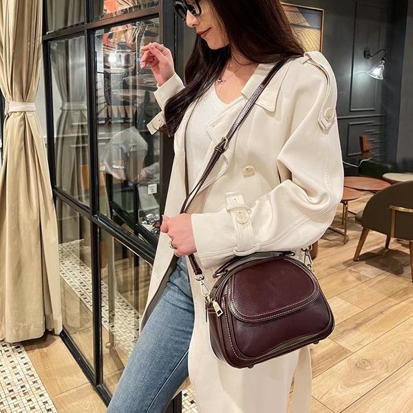 Bolso Bandolera De Cuero Para Mujer, Moderno, De Alta Calidad, Con Textura, Estilo Nicho, Bolso De Hombro, PequeñO, Cuadrado. White-image
