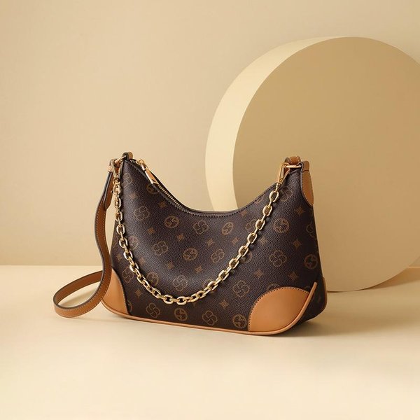 Bolso De Mujer Bolso Cruzado Bolso PequeñO Sentido Superior Todo En Uno Bolso Dumpling Bolso De Hombro Axila Beige-image