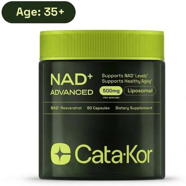 Cata-Kor 500Mg - Suplemento De Nad+ Para El Apoyo Al Envejecimiento De La Piel, EnergíA Y ConcentracióN - 60 CáPsulas. Pack Of 1-image