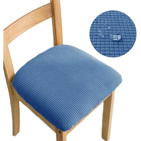 Pokrowce Na KrzesłA żAkardowe, Pokrowce Na KrzesłA Do Jadalni, Zdejmowane, Jednokolorowe, Tapicerowane Pokrowce Na Poduszki 2 PCS-image