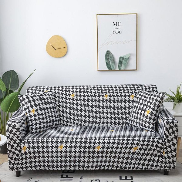 Funda EláStica Estampada Para Sofá, Funda EláStica Totalmente Envuelta Para Sofá, Funda Para Sofá Seccional De Esquina Individual/Dos/Tres/Cuatro Plazas 1-Seat 90-140Cm-image
