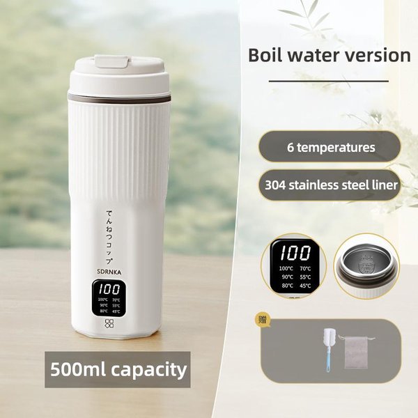 500Ml PrzenośNy Czajnik Elektryczny Wielofunkcyjny Kubek Grzewczy Kubek Do Gulaszu Garnek Do Konserwowania Zdrowia Termos Mini PodróżNy Czajnik 220V AU-image