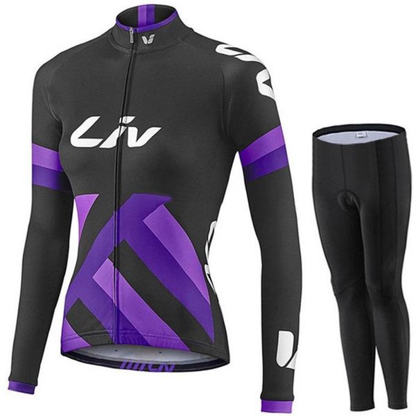 Traje De Ciclismo De Primavera Y OtoñO Para Mujer Ajustado De Manga Larga Secado RáPido Transpirable Equipo De Ciclismo De Carretera Xxxl-image