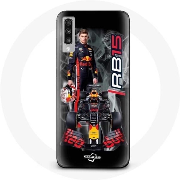 Funda - Maniacase - Samsung Galaxy A50 - FóRmula 1 Max Verstappen - Flexible - Negra Negro-image
