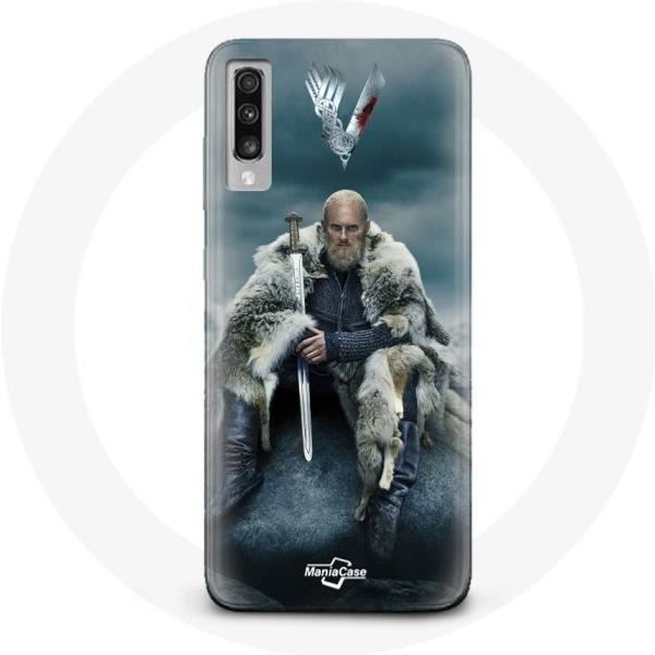 Funda Para Samsung Galaxy A70 - Vikingos - Ragnar Lothbrok - Flexible - Gris - ProteccióN Gris-image