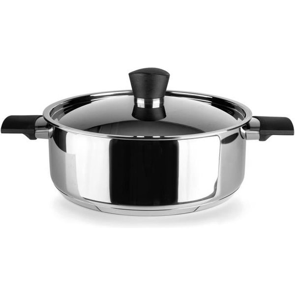Ibili Svea - Cacerola Con Tapa (22 Cm) - Acier Inoxidable / Baquelita Anses-image