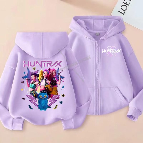 Bluzy Bluzy DziewczęCe Bluza Rozpinana Z Kapturem KreskóWkowa Kurtka DziewczęCa Modna Bluza Z Kapturem DziecięCa Casualowa Bluza Top 140-image