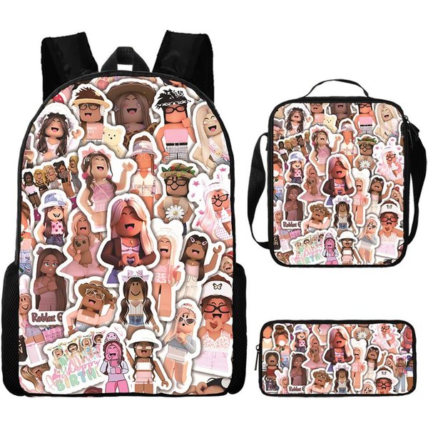 Plecak Szkolny Dla Ucznia, Plecak W Stylu Trendu Mody Dla Ucznia SzkołY Podstawowej I ŚRedniej, Zestaw Trzech ElementóW Three-Piece Set (Backpack + Satchel + Pencil Case)-image