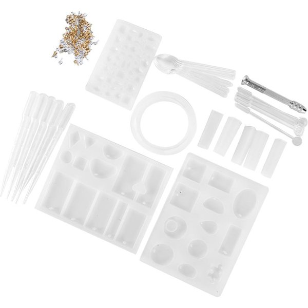 Bransoletka Silikonowa Formy Odlewnicze DIY BiżUteria RęKodzielnicza Tworzenie WisiorkóW Zestaw Form Akcesoria White-image