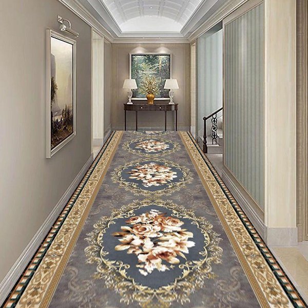 Alfombra De Pasillo De Todos Los TamañOs, Alfombra Para Pasillo De Boda, Alfombra Para Escaleras, Alfombras Para Corredores De Piso Del Hogar, Alfombra Larga Para Pasillo De Entrada De Hotel, Alfombra Para Dormitorio 90X100Cm-image