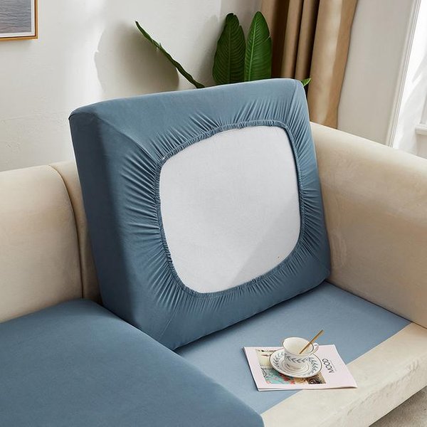 Jednokolorowy Elastyczny Pokrowiec Na Poduszkę Siedziska Kanapy Pokrowce Na Kanapę Do Salonu Zdejmowany Elastyczny Pokrowiec Na Siedzisko KrzesłA Ochraniacz Mebli Back Cushion Cover-image