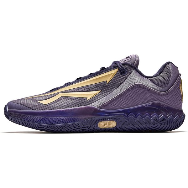 Zapatillas De Baloncesto Anta KAI Speed 2 Para Hombre CañA Baja Morado Dorado 912611114-2 45 Gray-image