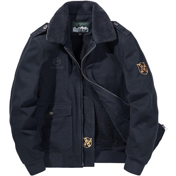 Chaqueta Acolchada De AlgodóN Para Hombre, Abrigo Militar Grande De OtoñO E Invierno, Ropa De Trabajo Para Hombre, Abrigo Acolchado De AlgodóN Con Solapa Gruesa De Terciopelo Para Hombre. 5XL Black-image