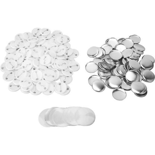 100 ZestawóW CzęśCi Do Naszywek Z Przypinką OkrąGłY KształT Metalowy Pin Z TyłU Zestaw CzęśCi Do Naszywek Pustych DIY Na Ubrania Plecaki 25Mm-image