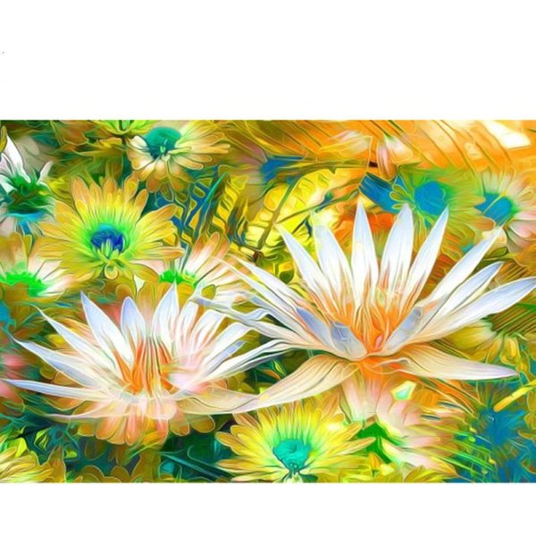 Pintura De Diamantes 5D DIY Loto Bordado Mosaico Punto De Cruz DecoracióN PedreríA 20X30CM-image