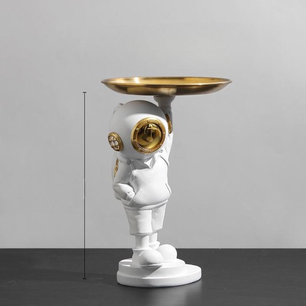 Nordyckie Ozdoby NurkująCy Astronaut Przechowywanie Kluczy Przy WejśCiu Salon Szafka Pod TV Blat Dom Kreatywny Design MięKkie Dekoracje White-image