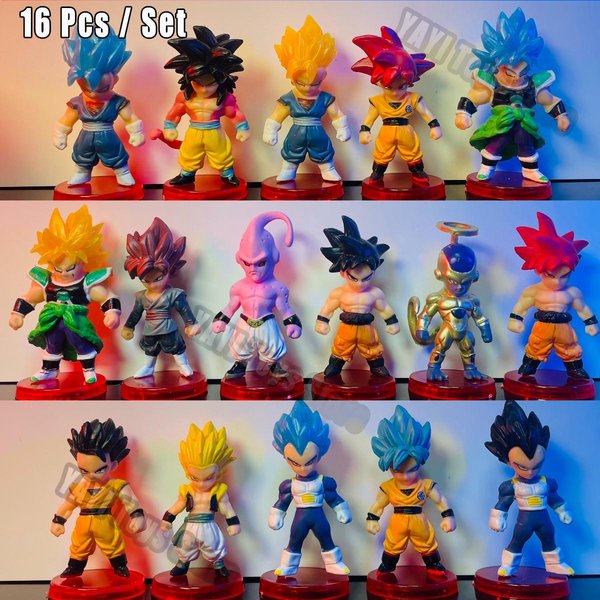Dragon Ball Z Super Saiyanin Son Goku Figurka Anime Son Gohan Vegeta Broly Piccolo Majin Buu Zestaw Figurka Akcji Model Prezenty Zabawka-image