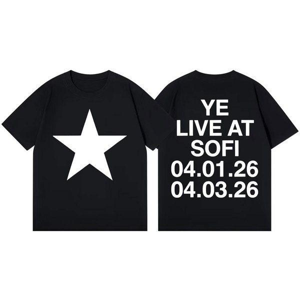 Rapero Kanye West Tour 2026 Camiseta De Merchandising Unisex Moda Femenina Hip Hop Camisetas De Manga Corta AlgodóN De Alta Calidad Camiseta Oversize L Gray-image