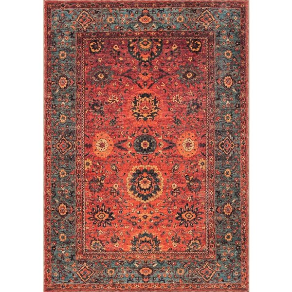 Luksusowy Czerwony Dywan Z Vintage Wzorem Elegancki AntypośLizgowy Dywanik Do Salonu Sypialni Klasyczna Mata PodłOgowa WystróJ Domu Festiwale Wielkanocne 60X90Cm24X35In-image