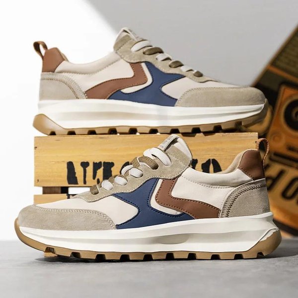 Zapatos Para Hombre, Zapatillas Deportivas, Tenis Masculinos, Zapatos De Lujo, Zapatillas Casuales Para Hombre, Zapatillas De Deporte Transpirables De Moda, Zapatillas Para Correr Para Hombre 44 Beige-image