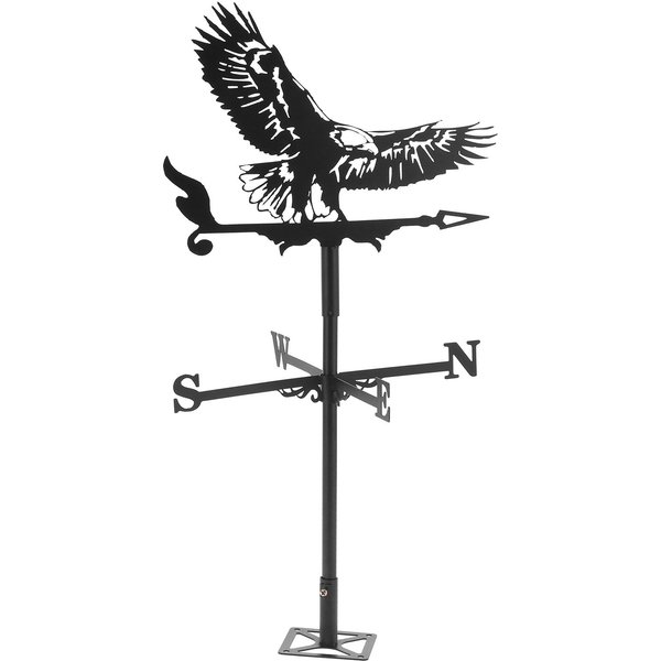 Veleta Estilo BúHo Indicador De DireccióN Del Viento De Acero Inoxidable Veleta Para Exteriores Blanco-image