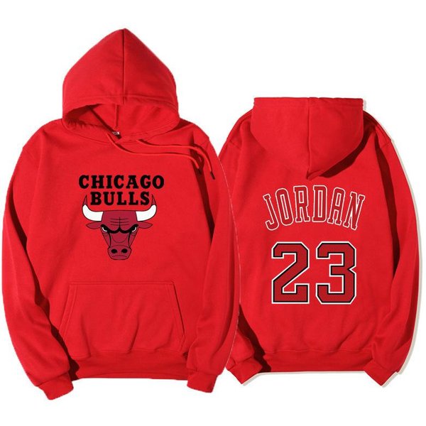 OtoñO Invierno Sudadera Para Hombre PatróN NBA23 Sudadera Estampada De Moda Sudadera CóModa Casual Holgada L Rojo-image