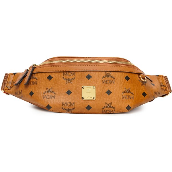 MCM Fursten Metalowe Okucia Dekoracja Z KółKiem D Nadruk Monogramowy SkóRzane WykońCzenie Torba Crossbody Na Pas MałE Torby Unisex BrąZowy Konjak MMZAAFI04CO001 Basic Set (Bag+Dust Bag) Brown-image