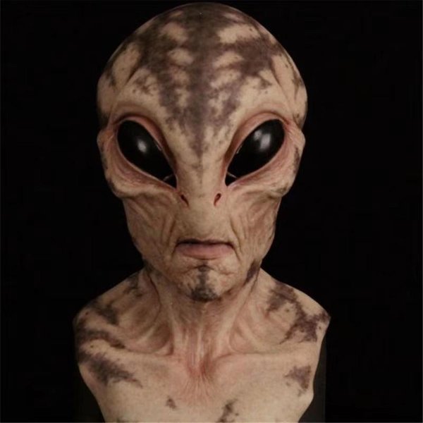 MáScara De Alien Para Halloween Cosplay CráNeo De Ovni MáScaras De LáTex Casco Fiesta De Disfraces Accesorios De Disfraz-image