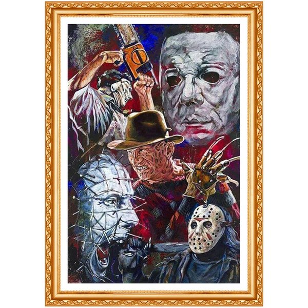 PełNe, Hafty Diamentowe, 5D, Zestawy Do Malowania Diamentami Horror, śCiegi KrzyżYkowe, RobóTki RęCzne, RęKodziełO 20X30CM-image