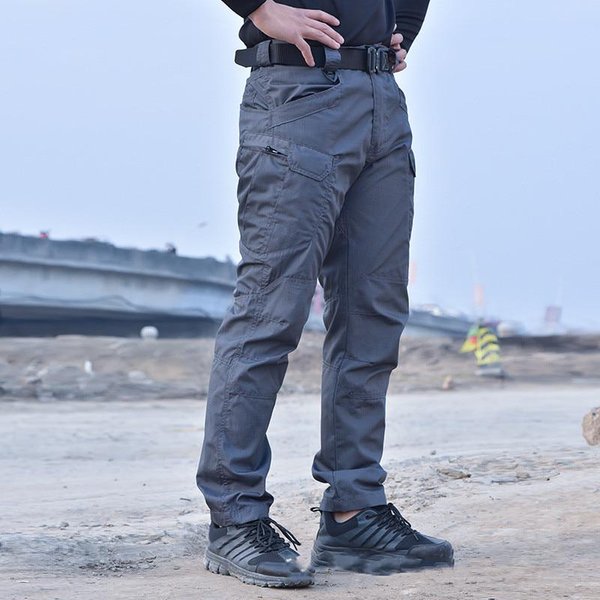 Spodnie Taktyczne Spodnie Wojskowe Cargo MęSkie Nakolanniki Army Airsoft Odzież Hunter Field Combat Trouser S Kolor Szary-image
