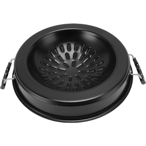 SartéN Parrilla Barbacoa Tailandesa 2 En 1 Antiadherente Calentamiento Uniforme Aluminio Olla Caliente Parrilla SartéN De CarbóN Para Interior Exterior 30Cm/11.81In Black Black-image