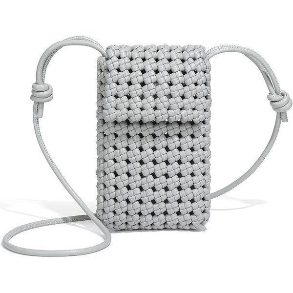 Modna Tkana Torebka Na Telefon, Lekka I Wszechstronna, AżUrowa MałA Torebka Na Ramię, Wszechstronna Torebka Crossbody Damska White-image