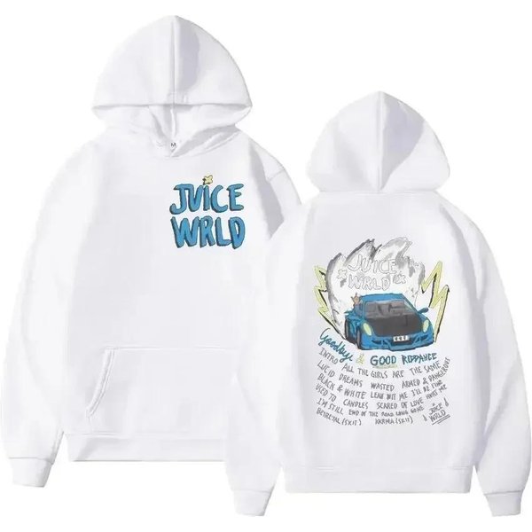 Raper MęSki I żEńSki Juice Wrld Bluza Z Kapturem Miejska Modna Bluza Popularna Bluza Hip-Hopowa Xl-image
