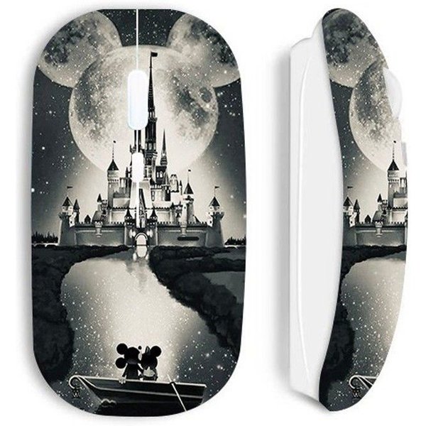 Souris Sans Fil - Maniacase - Mickey Et Minnie - Blanc - Usb - Dessin Animé-image