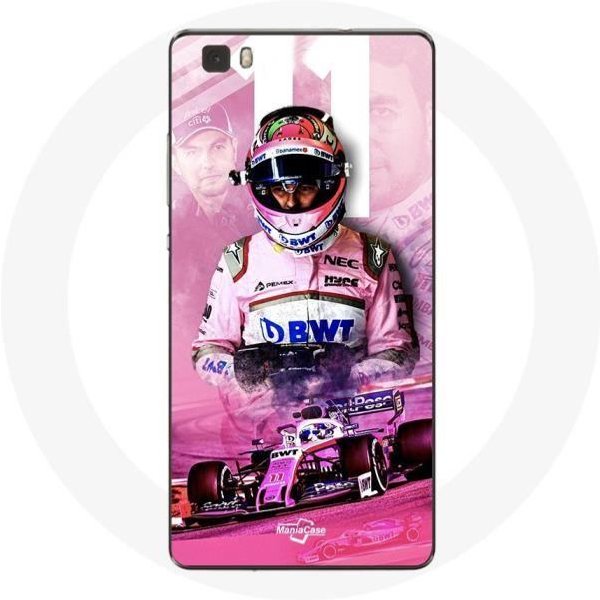 Funda Para Huawei P8 Lite FóRmula 1 Sergio PéRez Piloto De F1 Rosa-image